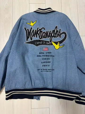 Mark Gonzales 데님 바시티 자켓 XL 블루