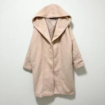 스파이럴걸 핑크 샤기 후드 코트 프리 사이즈 SPIRALGIRL