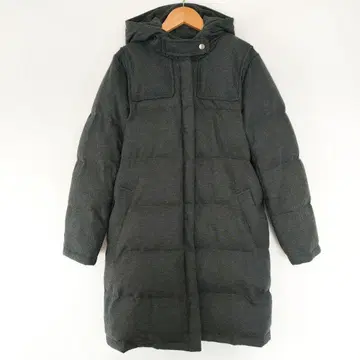 INED 이네드 울 다운 코트 11 L 상당 다크 그레이 0704