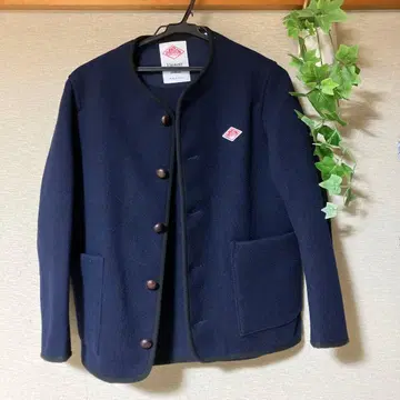 단톤 울 모사 노카라 자켓 네이비 36 새상품급