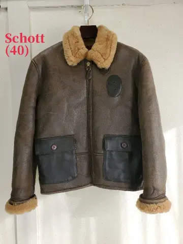 Schott 샷 253S 양가죽/무스탕/양가죽 플라이트 자켓