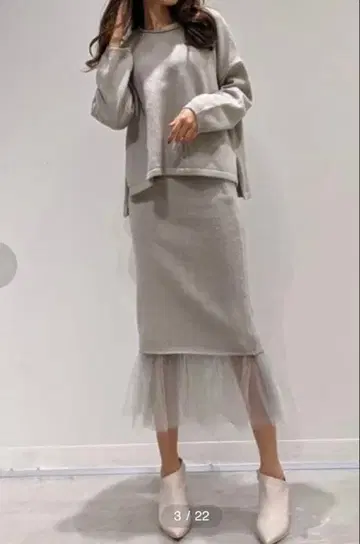 rienda 니트 스커트 셋업