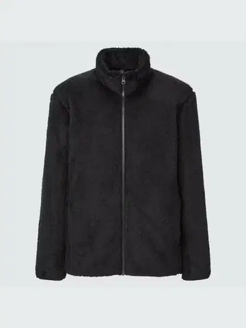 UNIQLO 퍼 리프 플리스 풀 지퍼 자켓 (긴팔) 블랙 XL