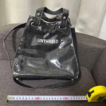 [ 단종 ] 아언쓰리 UN3D. 오리가미 클리어 숄더백 블랙