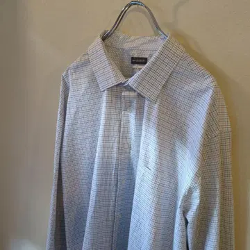 VANHEUSEN 반휴센 긴팔 셔츠 화이트 체크 무늬