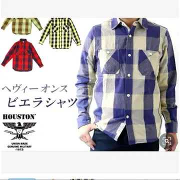 [새상품급] HOUSTON 휴스턴 셔츠 블록 체크 옴브레 체크