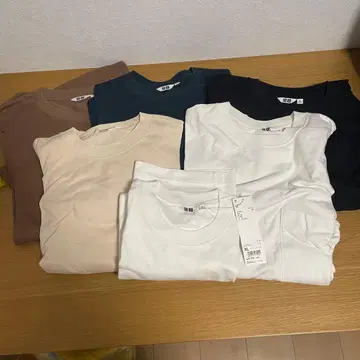 [ 묶음 판매 ] UNIQLO 크루넥 T셔츠 긴팔 6장 세트 XL