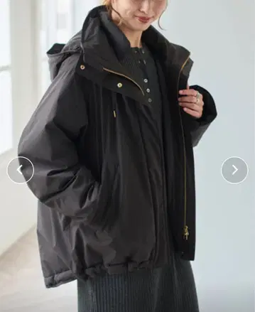 스픽 앤 스팬 2WAY 발수 다운 하프 코트 36 블랙 베이스