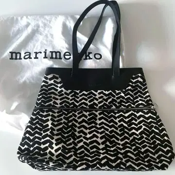 [ 새상품급 ] 정품 레어 marimekko 마리메꼬 가죽 토트백