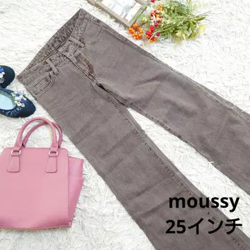 moussy 와이드 팬츠 ( S 상당 ) 브라운/스트라이프/
