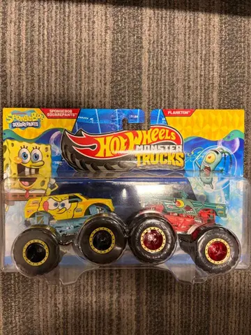 Hot Wheels 몬스터 트럭 스펀지밥 3대 세트