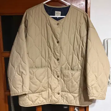 사만사 모스모스 베이지 퀼팅 자켓