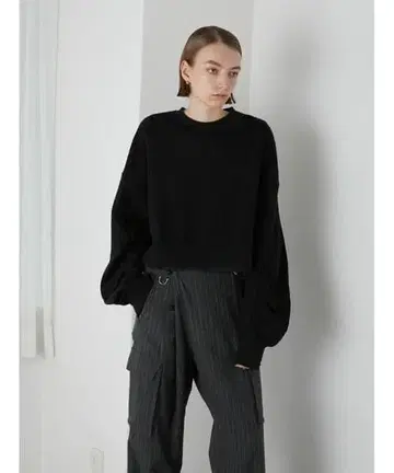 새상품급 라포두제엠 드로우코드 맨투맨 그레이 긴팔 소매 턱 트레이닝복