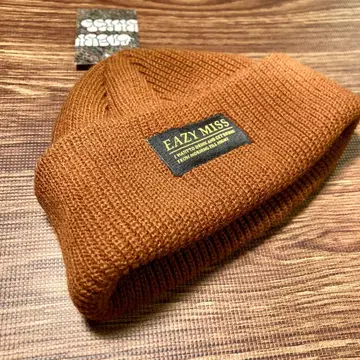 새상품 EAZY MISS 브라운 비니 니트 캡 스케이트 패션