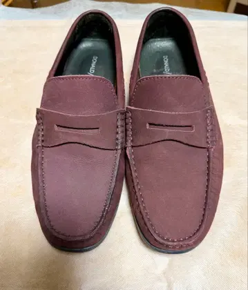 DONALD PLINER 버건디 스무스 스웨이드 로퍼