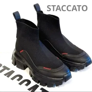 STACCATO 블랙 스니커즈 부츠 23cm