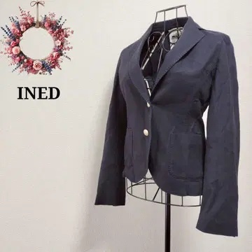 새상품급 이네드 코튼 자켓 금장 버튼 네이비 스티치 봄/여름 싱글 9