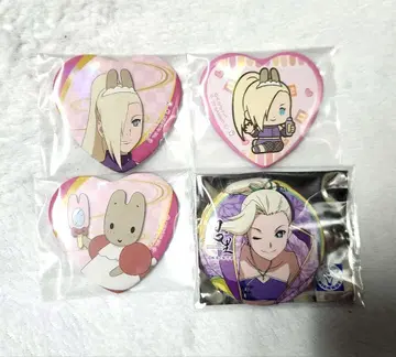 NARUTO 산리오 닌리 하트 캔뱃지 이노 마론 크림