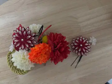 성인식 머리 장식 헤어콤 포함 일본 정통의상 소품