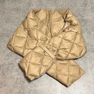 새상품급 TAION 시티 리버서블 다운 스톨 베이지