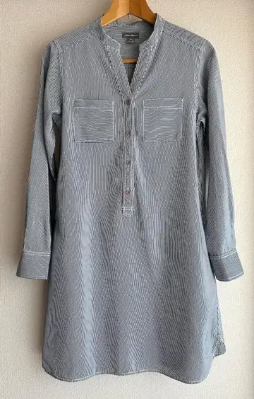 [ 새상품 하자 ] 에디 바우어 히코리 스트라이프 튜닉 셔츠 M