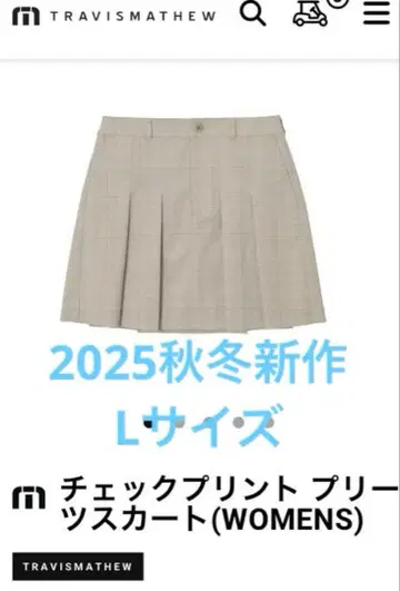 TRAVISMATHEW 체크 프린트 플리츠 스커트 2025 가을/겨울