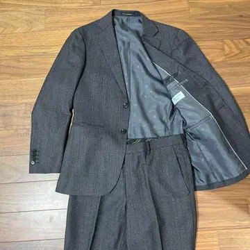 ORIHIKA 브라운 글렌체크 패턴 비즈니스 정장