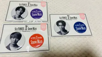 Snow Man 1st Anniversary 핀 배지 3개 세트