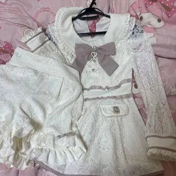 LIZLISA 레이스 셋업 화이트