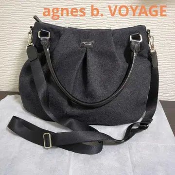 agnes b. VOYAGE 다크 그레이 2way 숄더백