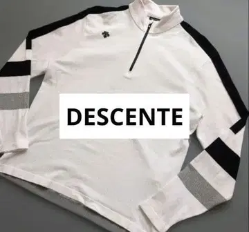 데상트 골프 하프 지퍼 모크넥 긴팔 3D 입체 로고 디자인 L