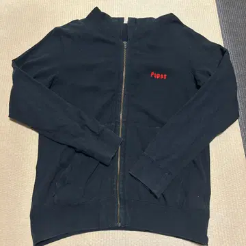 Papas & sons 후드 부착 후드티 블랙