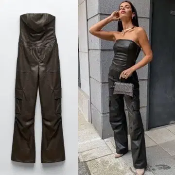 다크 그레이 스트랩리스 살로펫