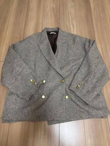 [ CLASSICAL ELF ] 그레이 더블 브레스트 테일러드 자켓