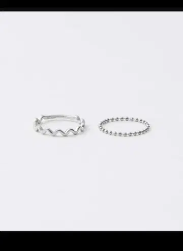 jouete 실버 반지 10호 2개 세트