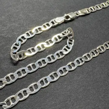 이탈리아제 45cm 마리나 체인 목걸이 silver925