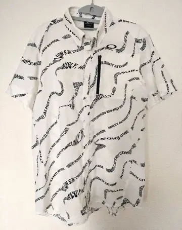 OAKLEY 오클리 골프 화이트 영문 남성용 셔츠 L