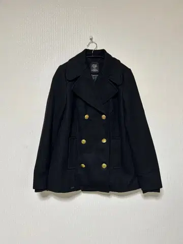 ZARA 블랙 피코트 골드 버튼 2 포켓