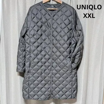 UNIQLO 울트라 라이트 다운 노카라 롱 코트 XXL