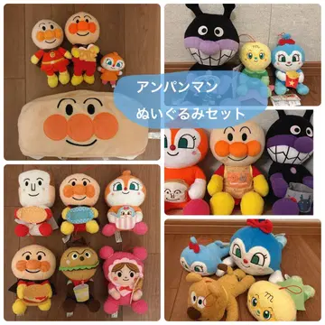 호빵맨 봉제 인형 세트 티슈 케이스 대중소 봉제 인형 묶음 판매