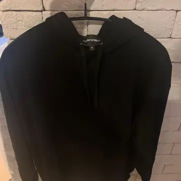 EMPORIO ARMANI 블랙 후드 부착 후드티 M 셋업