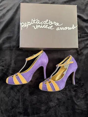 새상품 정가 24150엔 유나이티드 애로우즈 펌프스 스트랩 퍼플