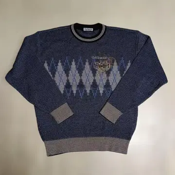 Gran Signore 다이아몬드 패턴 스웨터 L 사이즈