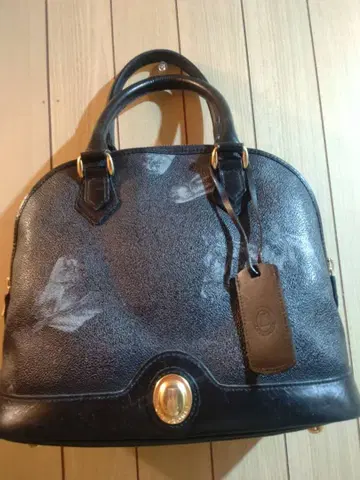 미사용 새상품 루프 루프 블랙 핸드백 합성 피혁 중형