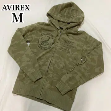 AVIREX 아비렉스 타이거 샤크 카모플라주 집업 후드티 M