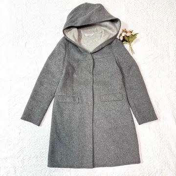 VIVA YOU 푸드코트 온오프 활약 그레이 울 혼방 롱 코트 M