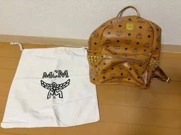 MCM 브라운 가죽 백팩 수납 가방 포함