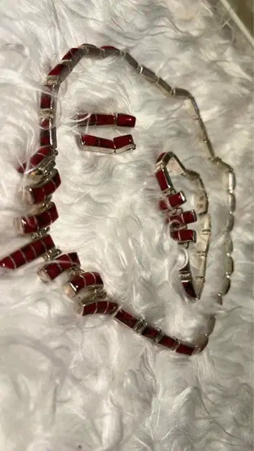 실버제 주얼리 세트 목걸이 팔찌 귀걸이 .