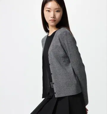 유니클로 워셔블 리브 니트 가디건