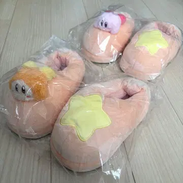 별의 커비 포근포근 퍼지 슬리퍼 세트 커비 와돌디